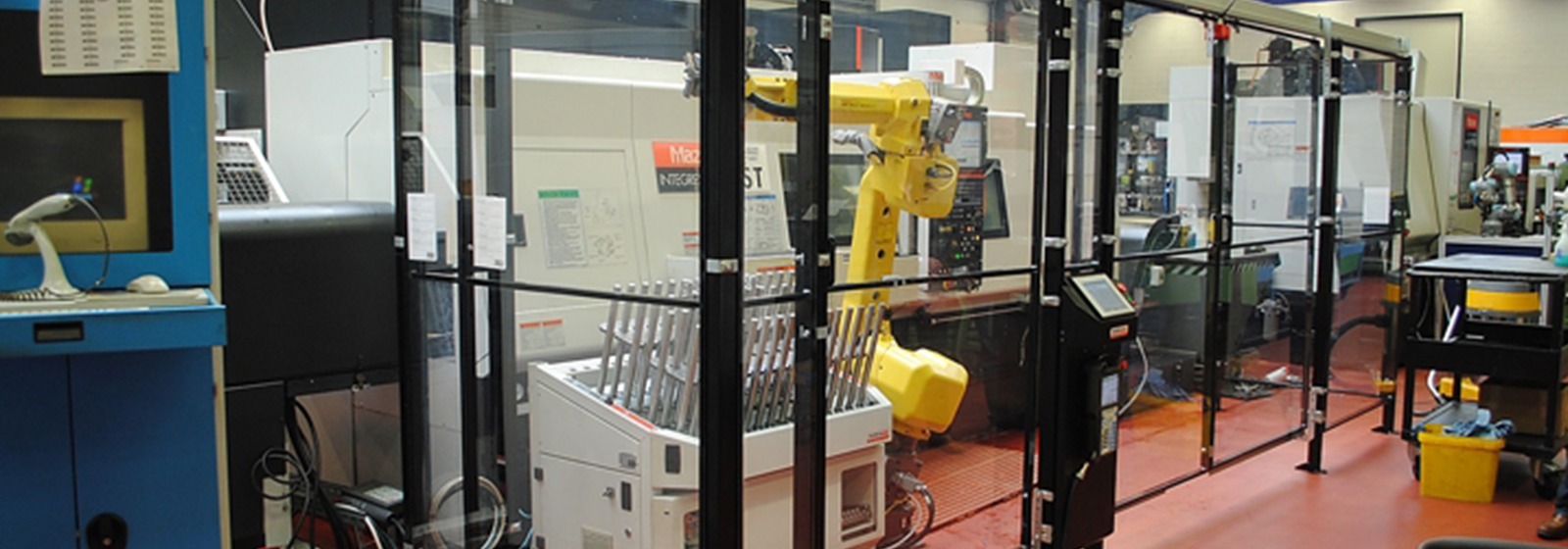 M-10 robot tending a CNC lathe