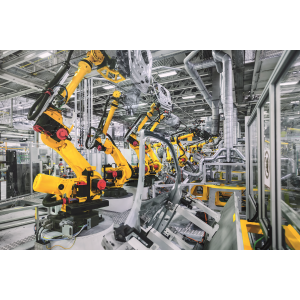 Roboter-in-Automobilfabrik